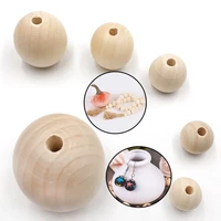 10 500pcs natural ball wood spacer beads 6 30mm for charm bracelet wooden round bead