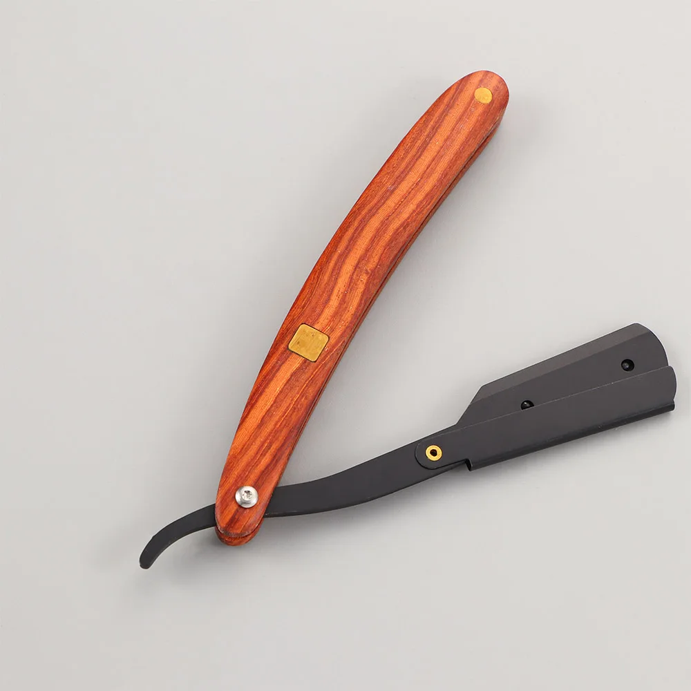 

Мужская бритва с деревянной ручкой, ручное бритье, бритва с прямыми краями без лезвия, Высококачественная складная бритва для парикмахера, ...