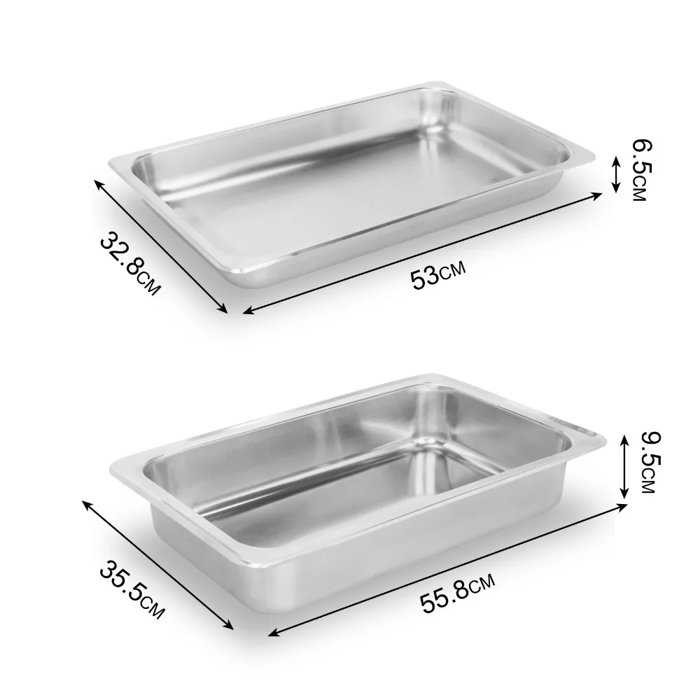 Прямоугольный Нержавеющая сталь шведского стола чафер блюдо Еда