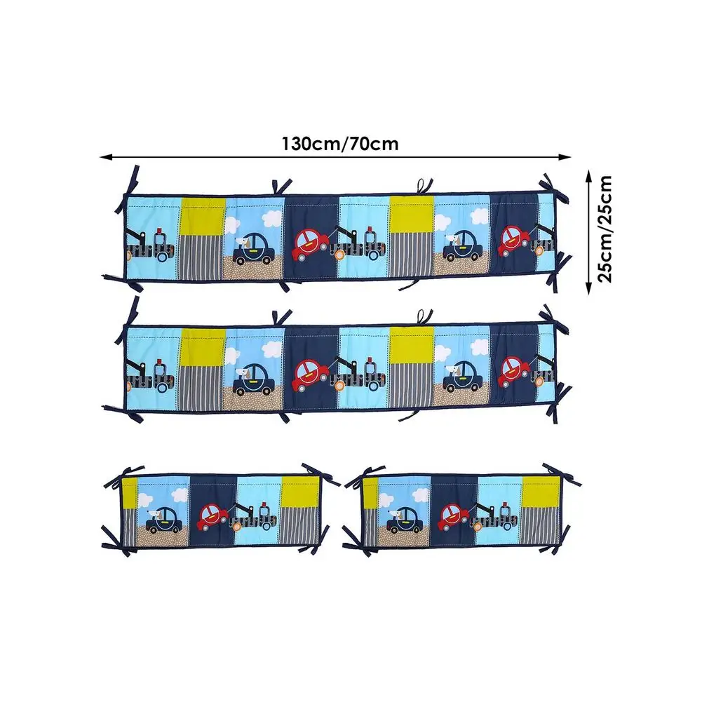 4PCS Baby Crib Liners Soft And Skin-Friendly Cushions Infant Bed Anti-collision Protective Pads Durable Light Wrinkle Resistance |