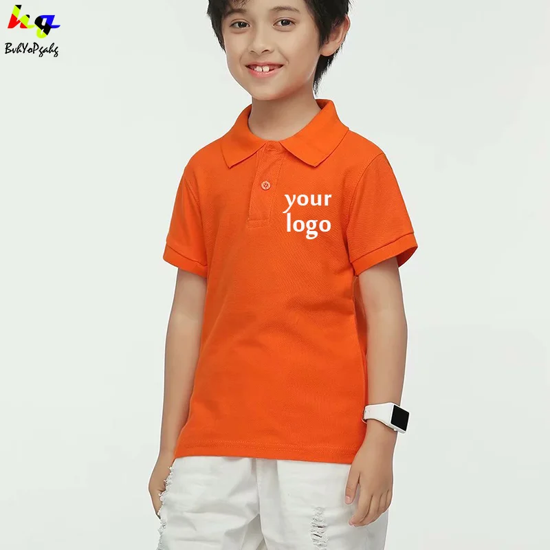 

Customized/DIY Logo Polo Shirt Printed Logo Picture Text Short Sleeve Children's Polo Shirt