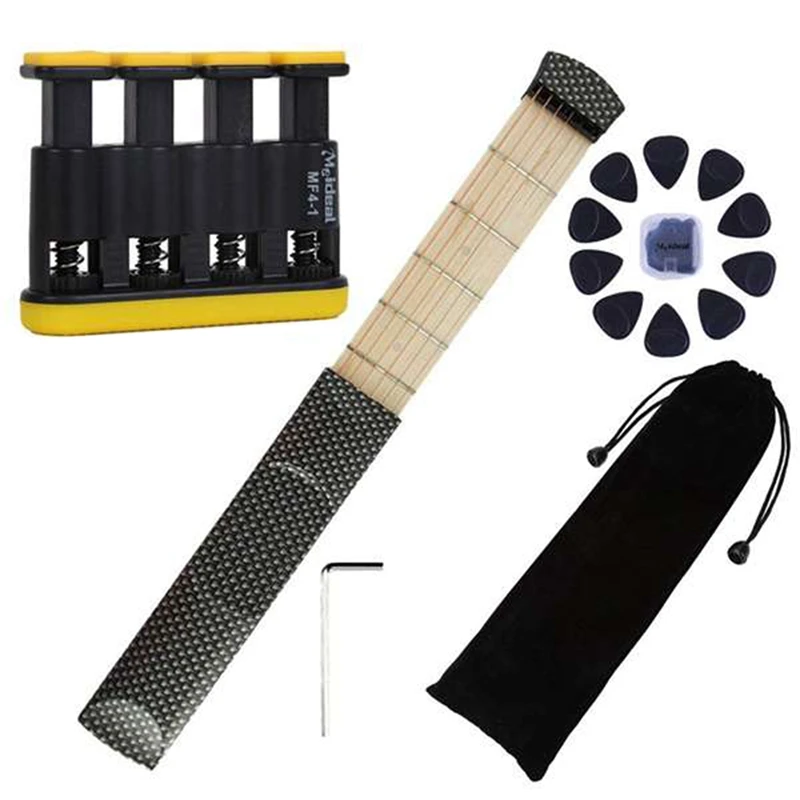 

Meideal Guitar Portable Wooden Pocket 6 Fret Practice Tool for Beginner Chord Trainer Fingering Practice Tool with Storage Bag