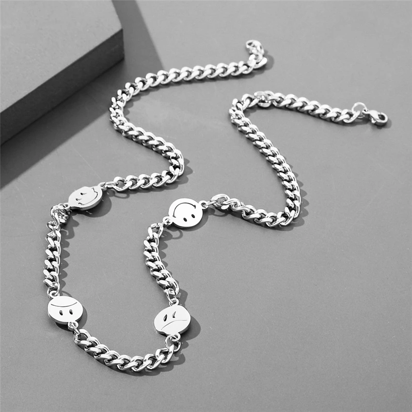 Высококачественное ожерелье женское со смайликом женская подвеска ювелирное