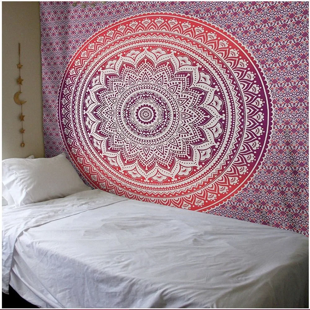 Гобелен на стену индийская мандала гобелен в стиле хиппи настенная подвеска