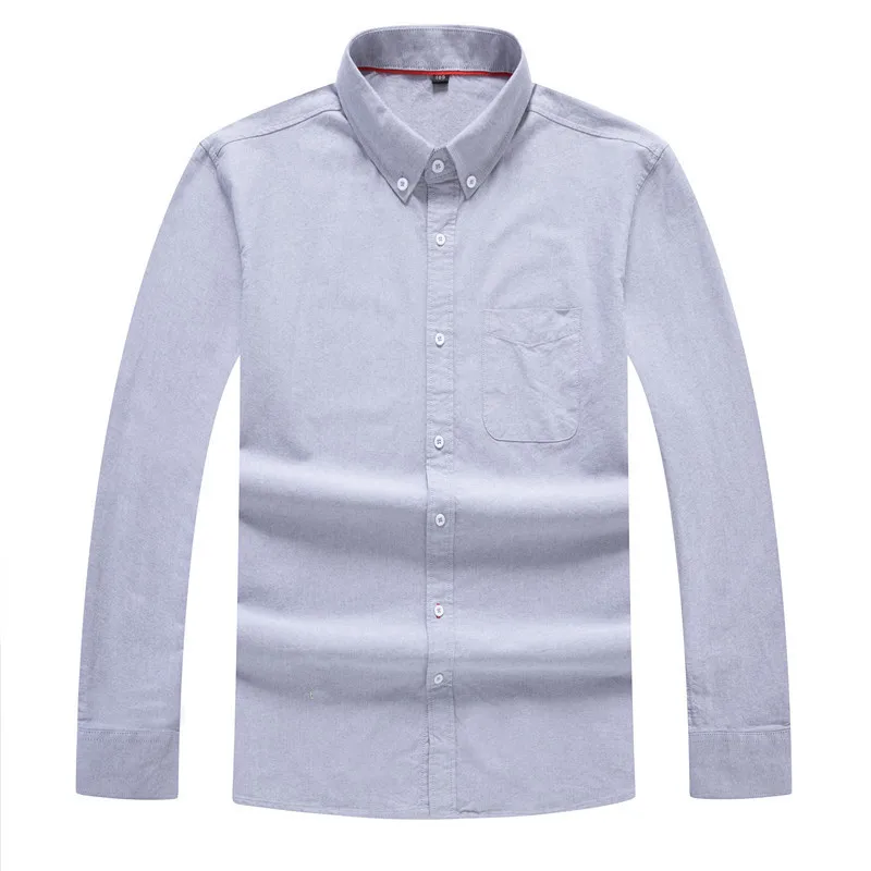 8XL 7XL 6XL размера плюс хлопок с длинным рукавом мужская рубашка свободный крой