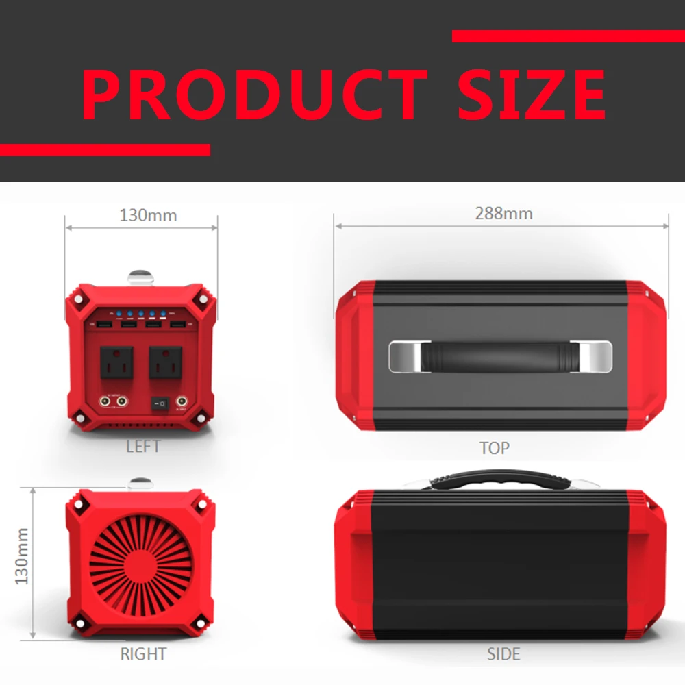 Портативная электростанция мощность 110 вт/ч солнечный генератор с двойным 180 в вт