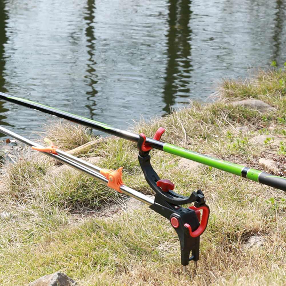 

high-end Fishing Pole Holder 360Degree Adjustable Foldable Bracket Sea Lake Fish Rod Stand Fix Pole Rack carp fishing braids