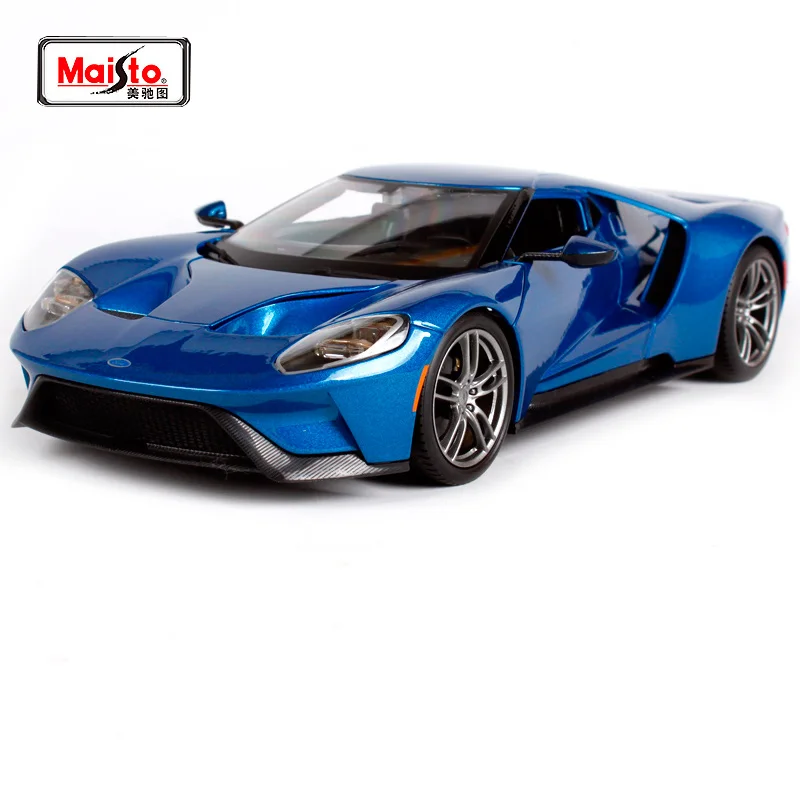Maisto 1:18 2017 ford gt желтая Серебристая синяя Автомобильная литая Изысканная Роскошная