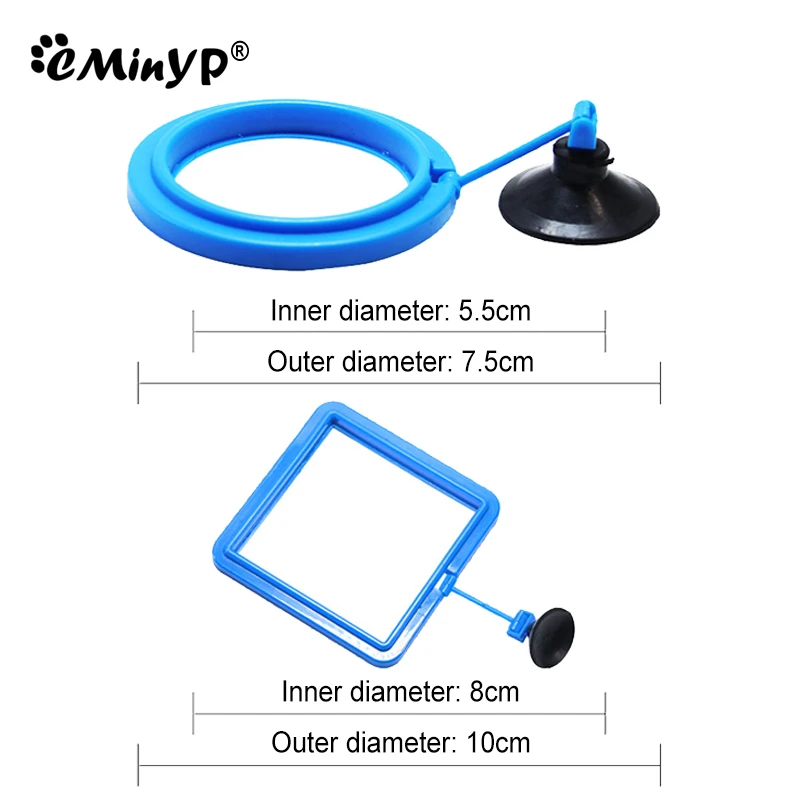 Aquarium Fish Feeding Ring Fish Tank Mariculture Fishes Floating Food Feeder Circle with Suction Cup for Guppy Betta Goldfish images - 6