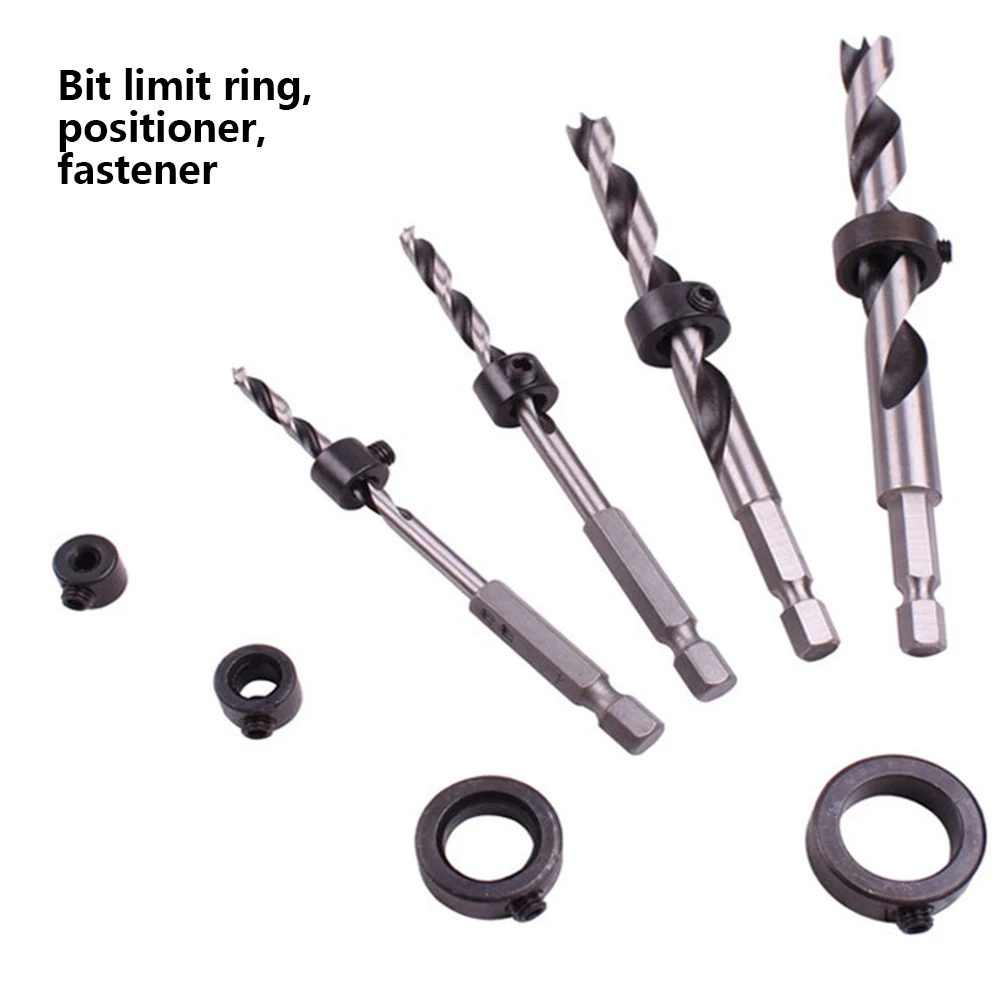 Набор сверл с зенкером комплект из 7/8 насадок высокоуглеродистой стали