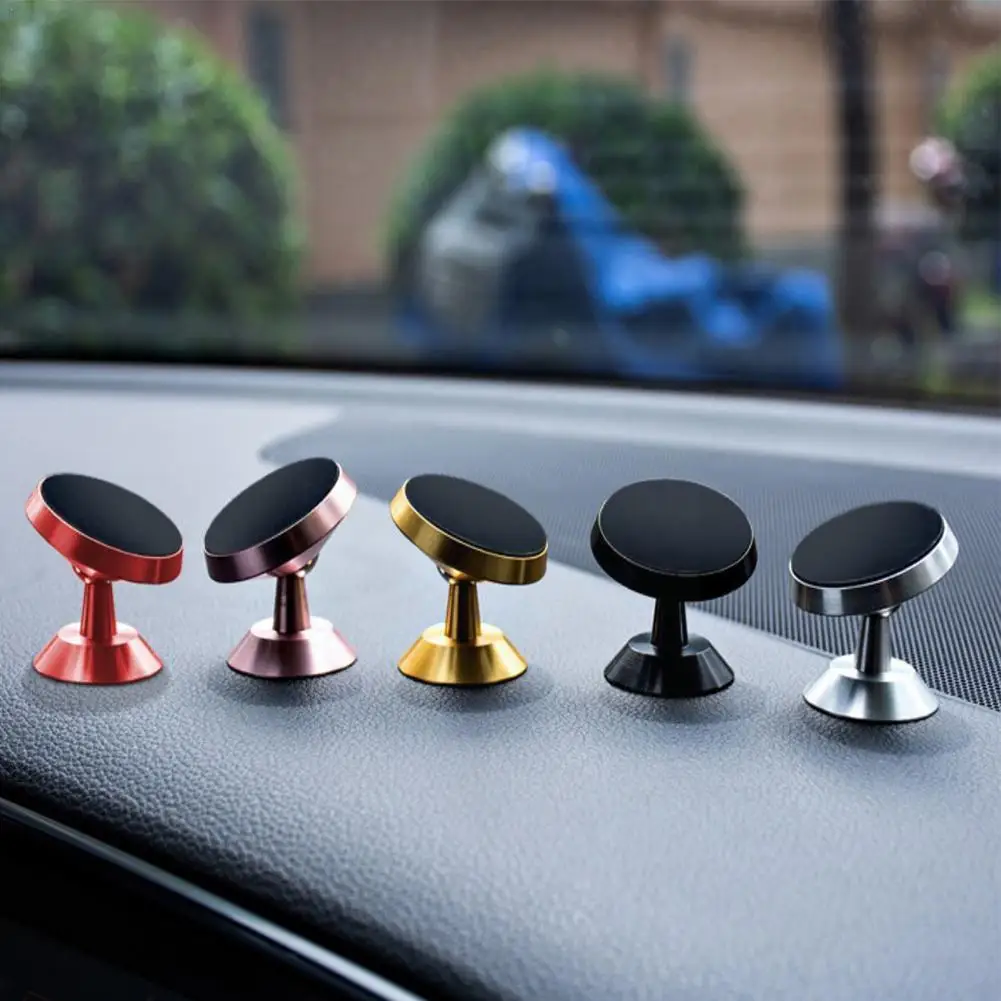 

Magnetic Mobile Car Phone Holder Phone Windshield Cell 360 Degree Aluminum Support Alloy Universal Stand Rotating Smartphon V8U4