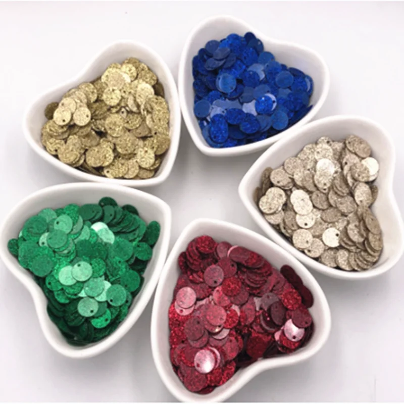 

10g 10MM Glitter Flash Powder Sequins Round Flat PVC With Paillettes Craft DIY Wedding Tailor Finery Lentejuelas Accessories