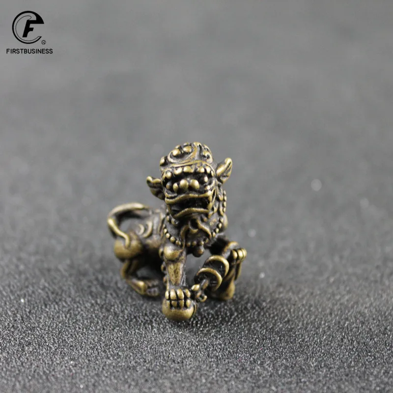 Античная бронзовая статуя льва Новый дизайн медные маленькие фигурки домашние