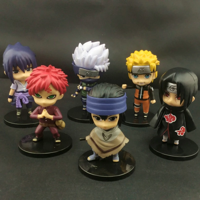 

Naruto Shippuden Figurine Anime Figure Uzumaki Q Version Hatake Kakashi Figma Model Toys Uchiha Itachi Statue Collectible Gift