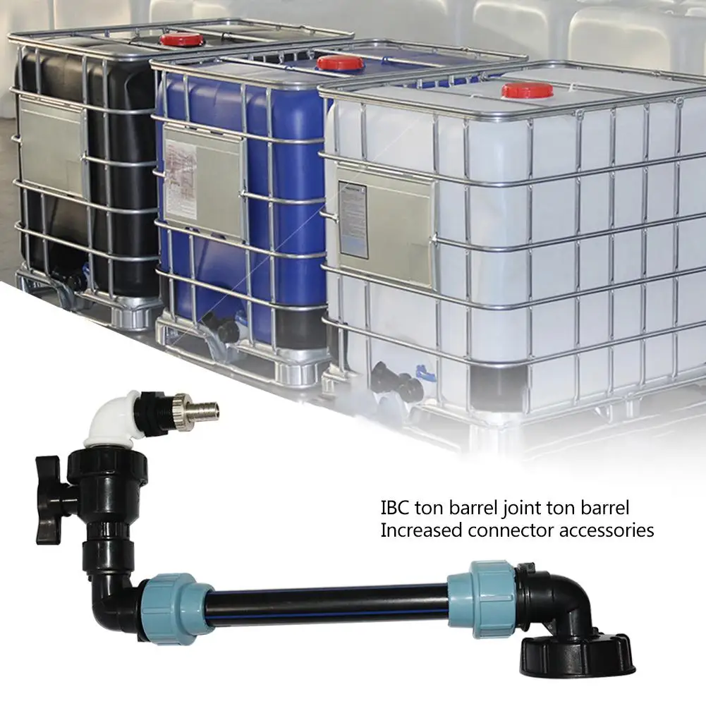 IBC Tank Swan Neck 3/4 дюйма адаптер с выпускным краном 2 грубой резьбой удлиняющий