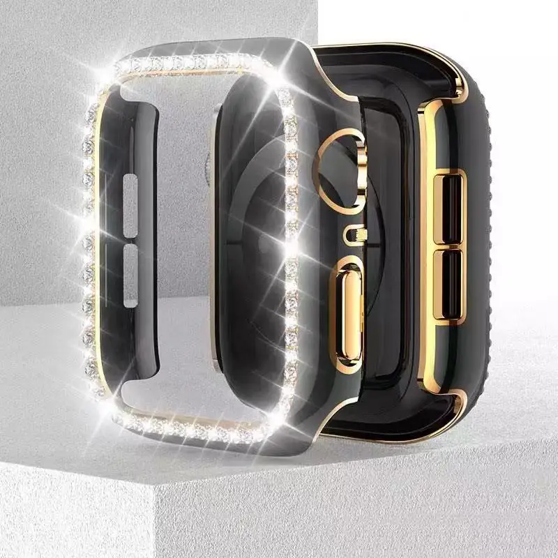 

Diamond Case Compatible with Apple watch 44mm 42mm 40mm 38mm Replacement case for iwatch 6 5 4 3 2 SE Anti-drop protection case