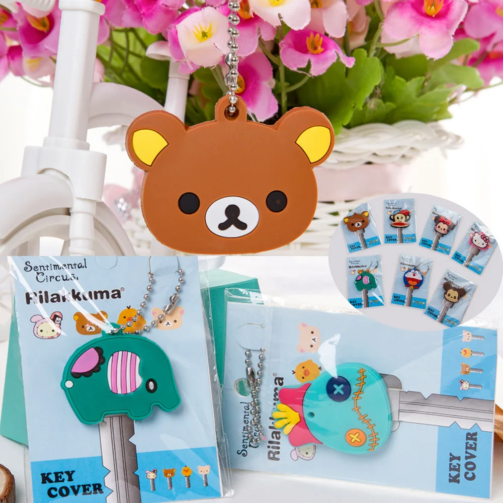 

Cute Animal Silicon Key Caps Covers Keys Keychain Case Shell Novelty Item Figurines As Gift For Girlfriend