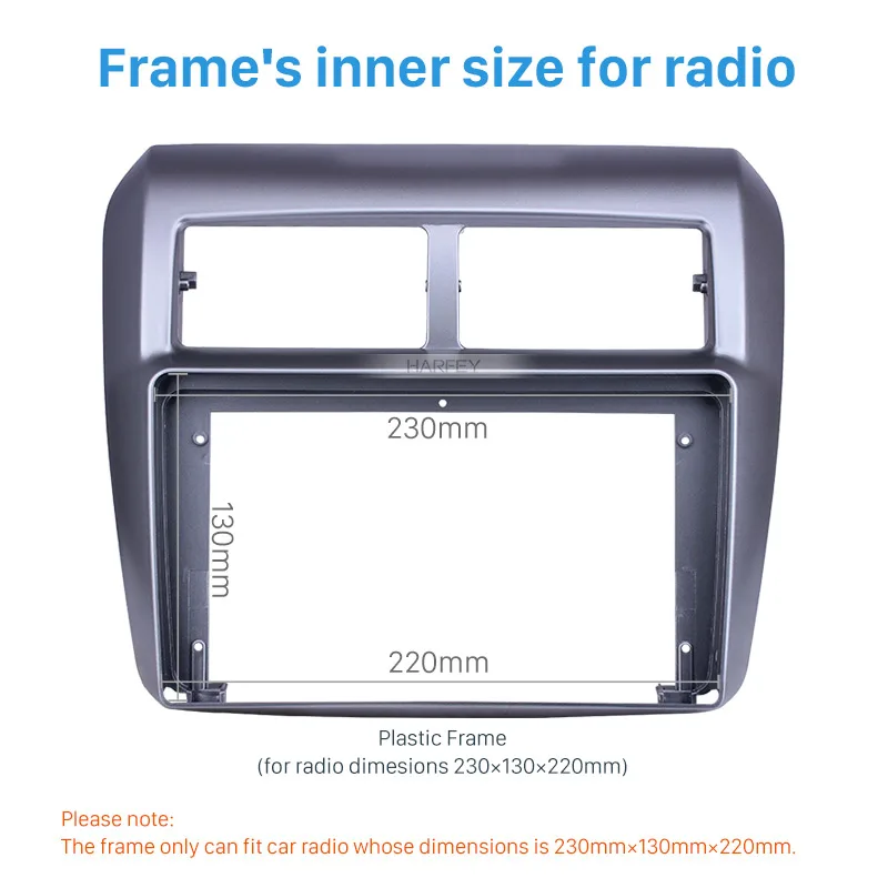 Harfey Серебристая Рамка 9 ''автомобильный радиоприемник пластина для 2013-2019 Toyota