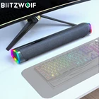 BW-GS2 компьютерные колонки BlitzWolf, RGB светильник, 360 , стереозвук, тканевая текстура, USB 3,5 мм, аудио разъем, смарт-Колонка для ПК, звуковая панель для телевизора