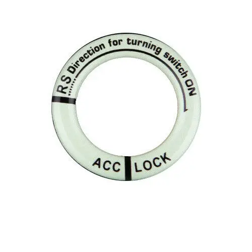 

Durable Fit Ignition Engine Start Cover Key Noctilcent Hole Ring Decal Sticker Blue