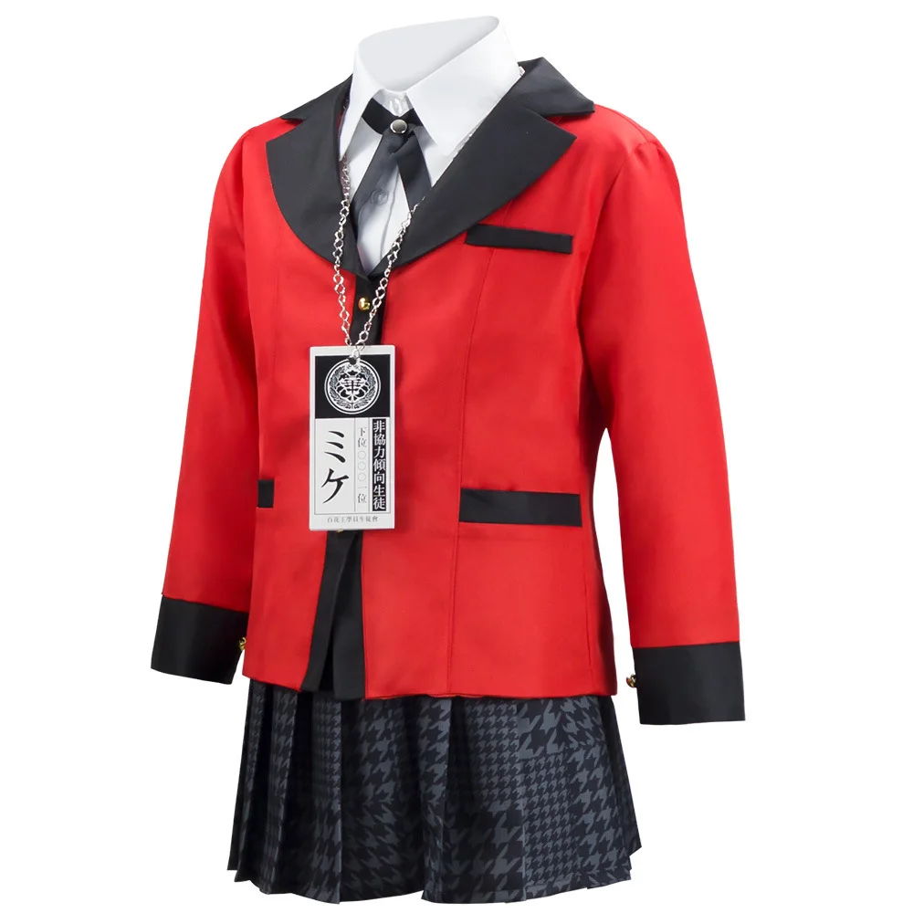Kakegurui для детей по мотивам мультфильмов Jabami Yumeko Косплэй костюм японская школьная