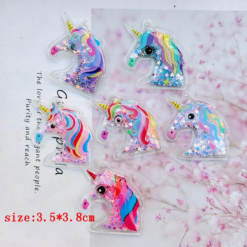 

20 шт., прозрачные насадки из ПВХ с блестками