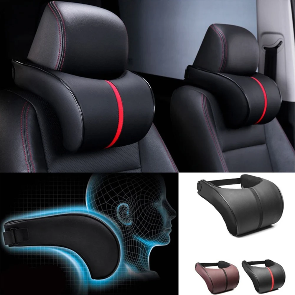 

Auto Car Seat Head Pillow Neck Protector Soft Memory Foam Headrest Support Cushion Pad For Chairs in the Car Seat Home Office