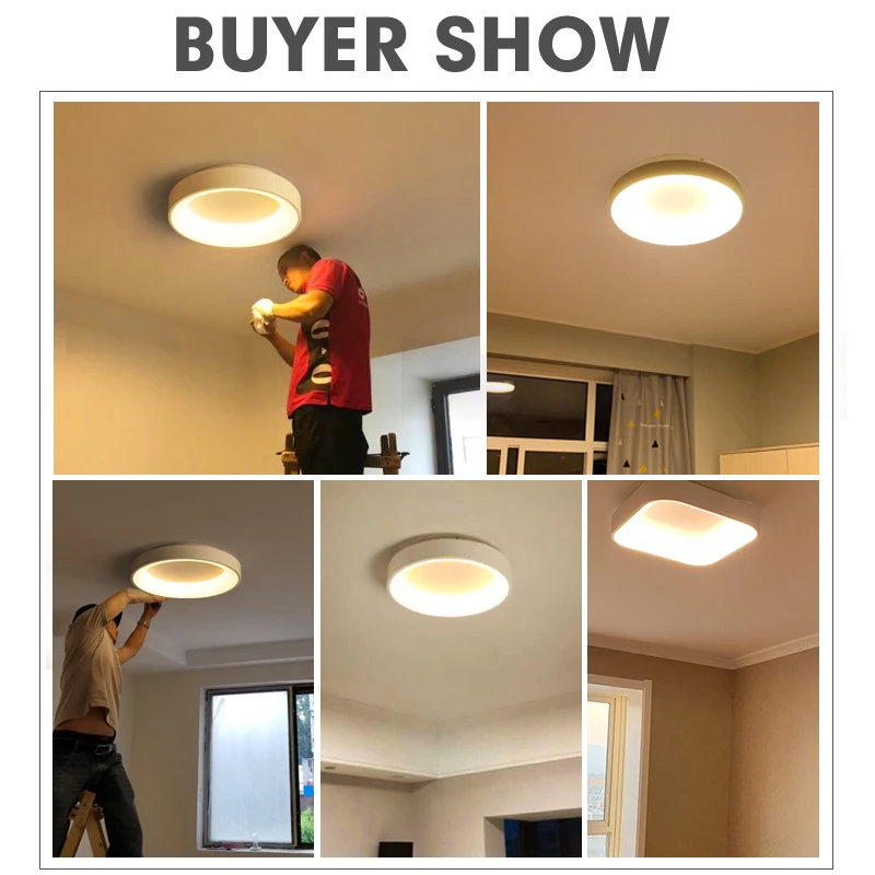 

Home Round Modern Led Ceiling Lights For Living Room Bedroom Study Room Dimmable+RC Ceiling Lamp Fixtures