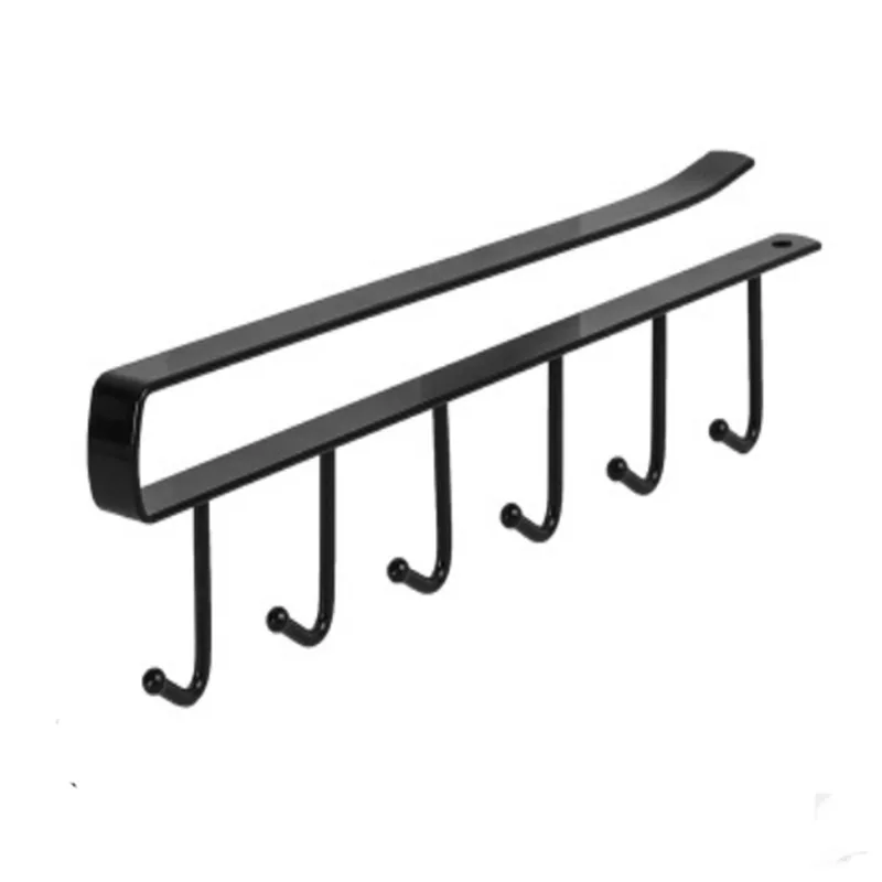 

2021 New Hot Fashion 6 Hooks Metal Under Shelf Mug Cup Cupboard Kitchen Organiser Hanging Rack Holder
