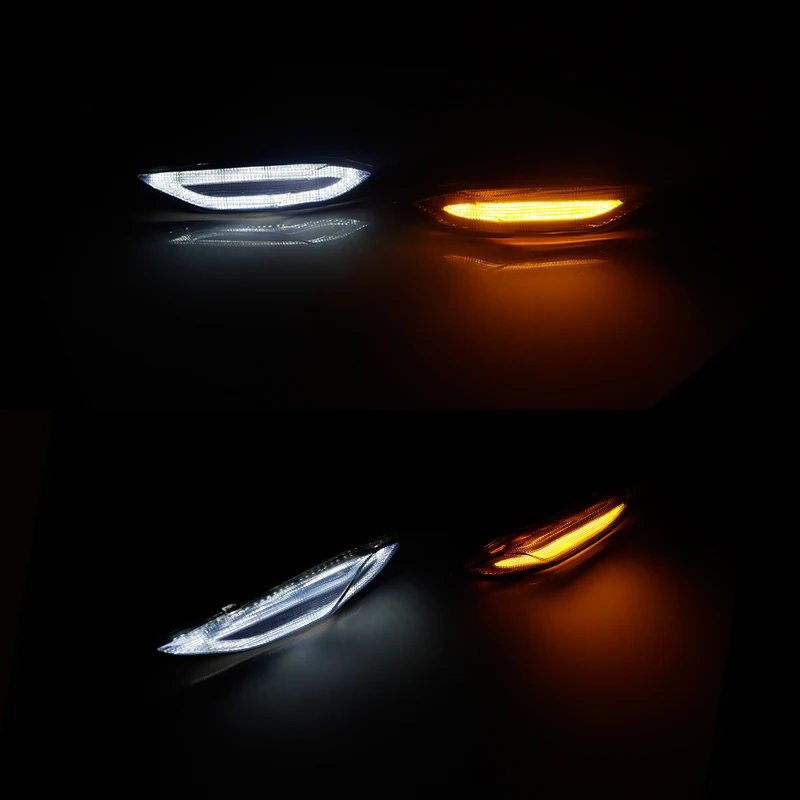 Желтый и белый двухцветный светодиодный Передний Габаритный светильник онарь