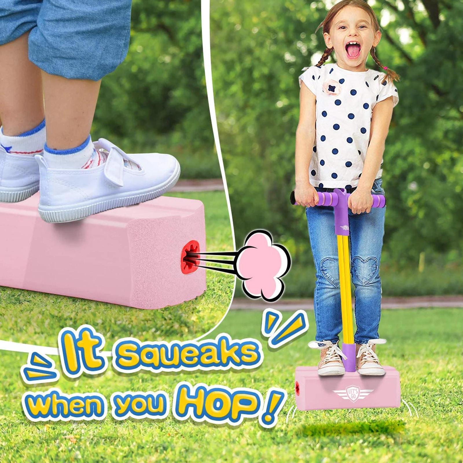 

Foam Pogo Jumping Pole with High Elasticity and Non Slip Handle Jumping Toy for Kids ALS88