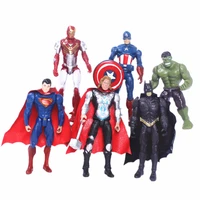 6pcsset avengers figures iron man anime figures thanos model toy decoration marvel hulk figurines party cake decoration dolls