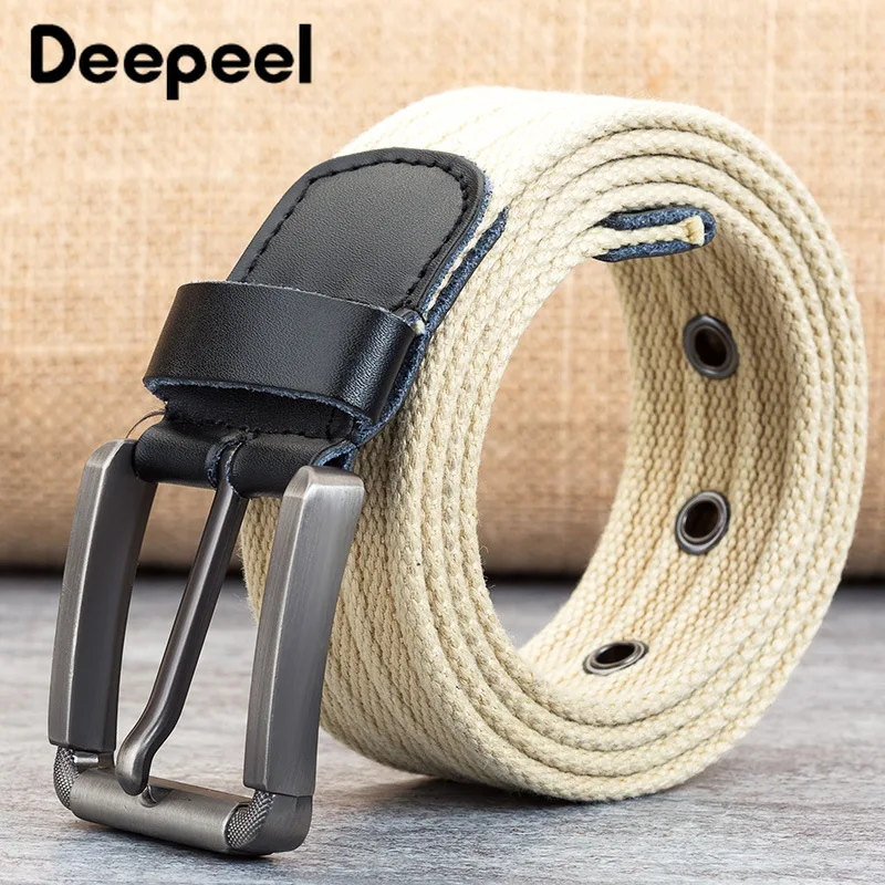 Deepeel 1 шт. 3.8X110-140 см ремень из полиэстера холст мужские ремни с пряжкой дикие