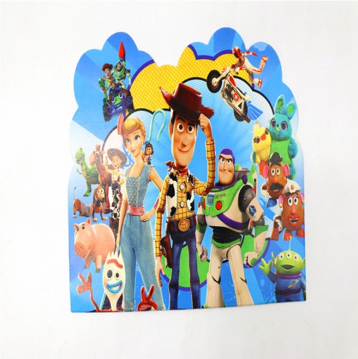 6pcs 101 шт История игрушек мультфильма одноразовые бумажные салфетки баннер скатерть стакан с соломинкой тарелки детский душ День рождения украшения - Цвет: 6pcs