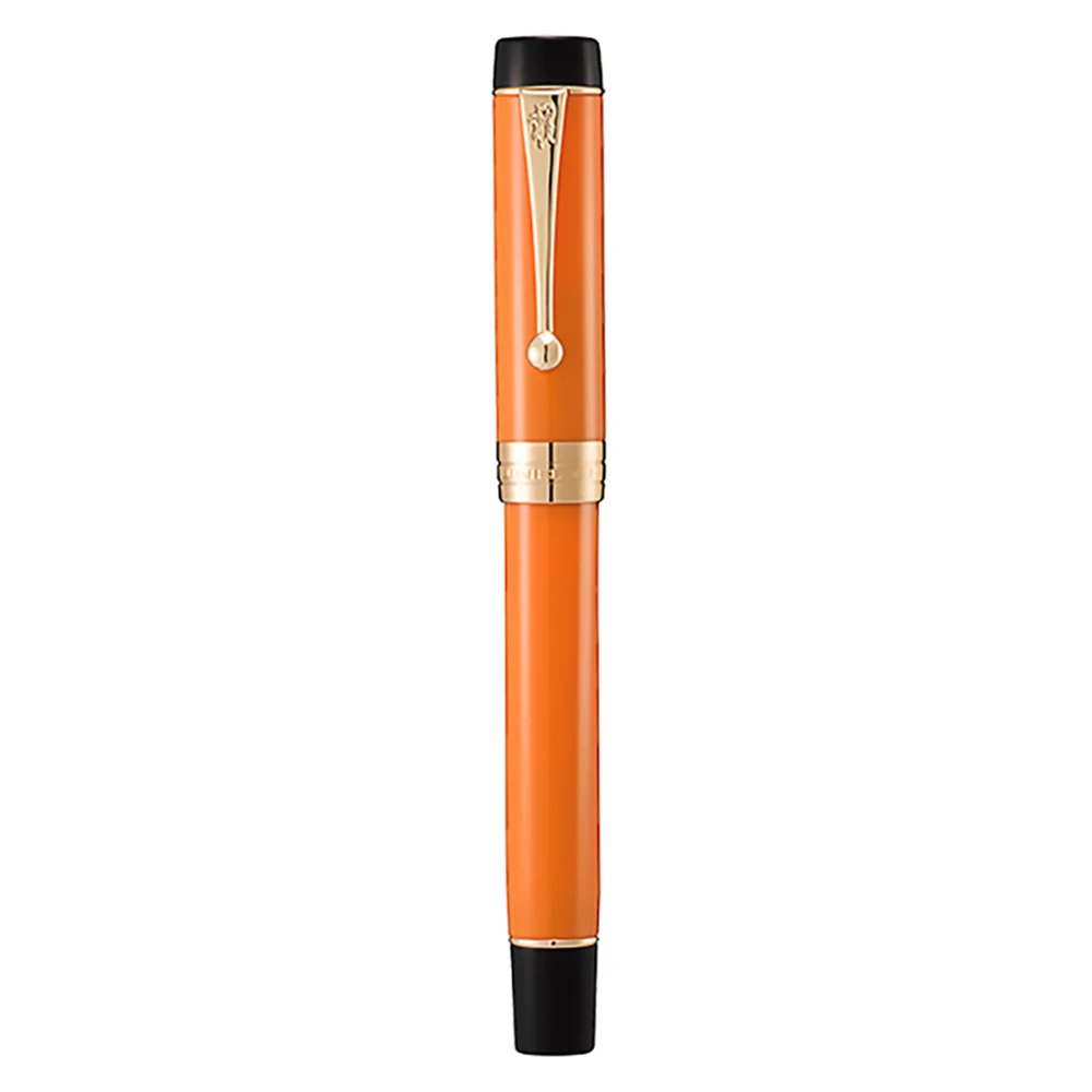 Jinhao 100 столетия Смола перьевая ручка оранжево-желтый иридия EF F/M/изогнутое перо с конвертером чернила офисная деловая ручка ручки школы от AliExpress WW