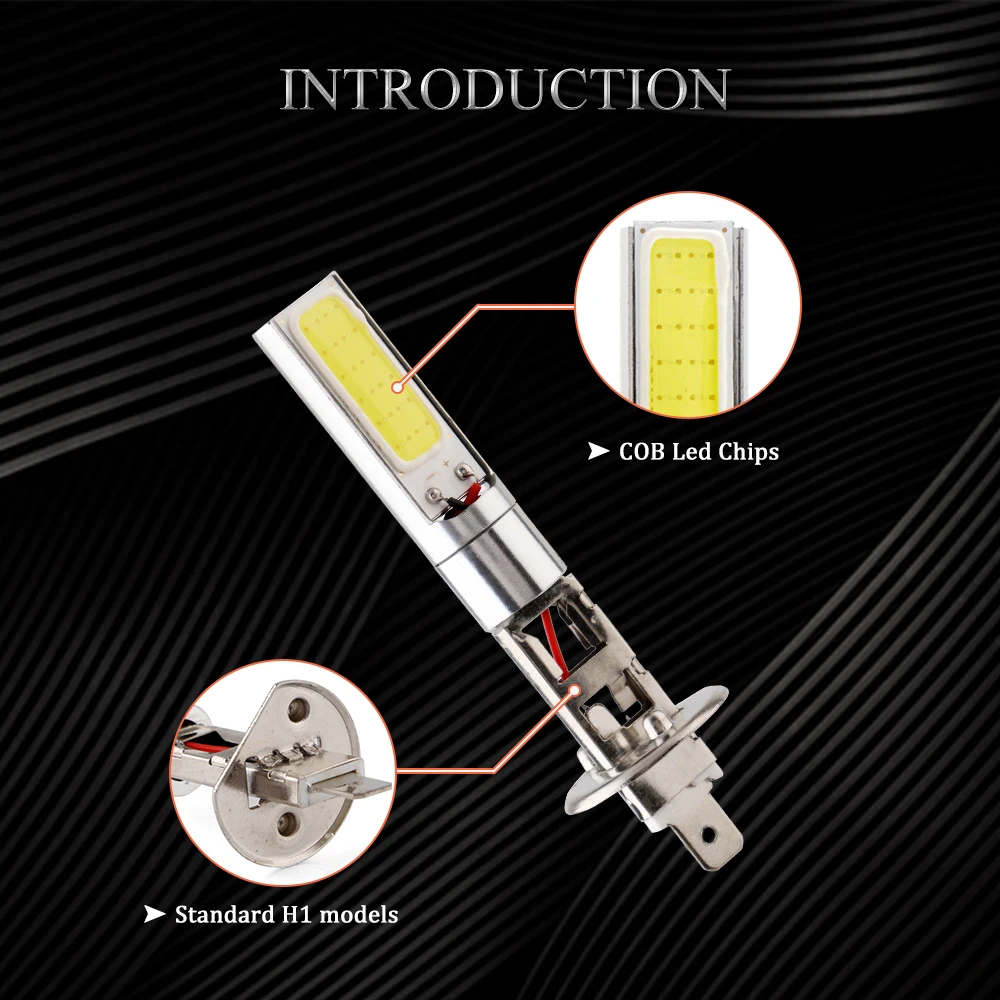 10 шт. светодиодные лампы H1 H3 COB 24 SMD 12 В|cob 24|h3 led bulb24 smd |