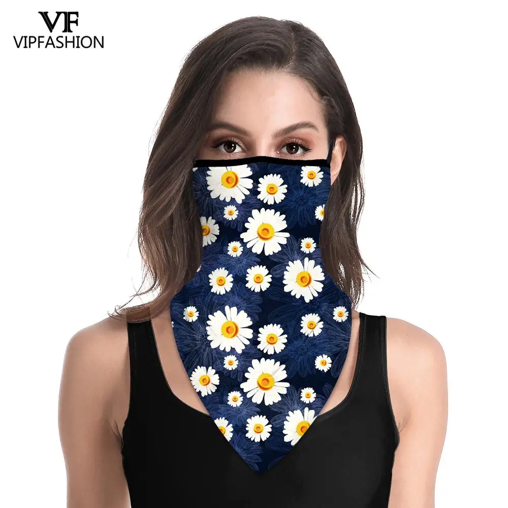 VIP мода для взрослых женщин треугольный шарф моды ромашки Печати Бандана на