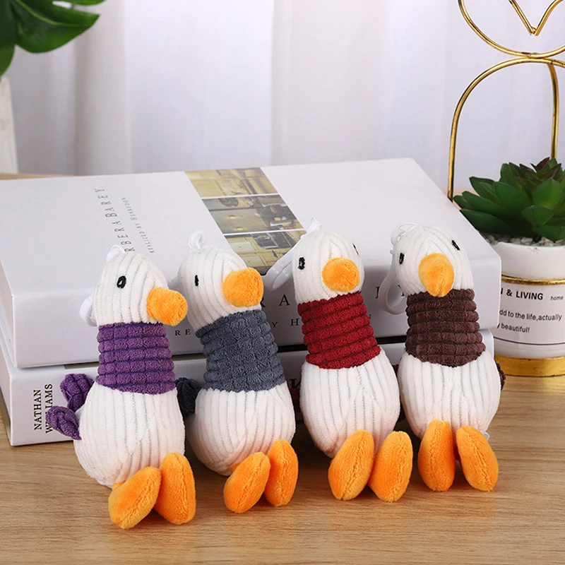 

Cartoon Duck Keychain Backpack Pendant Stuffed Soft Lifelike Animals Giraffes Soft Doll Kids Home Decor Birthday Gift