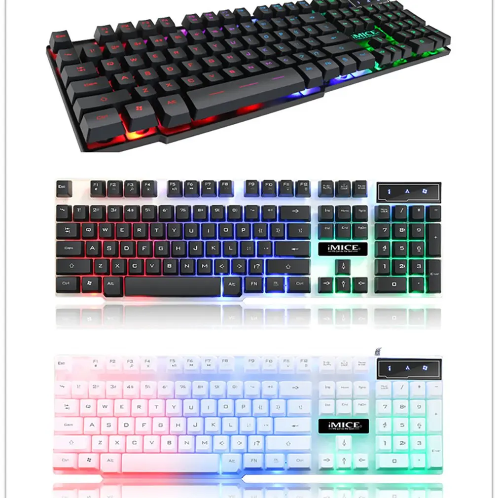 Игровая клавиатура iMice 104 клавишные колпачки с RGB подсветкой механическая игровые