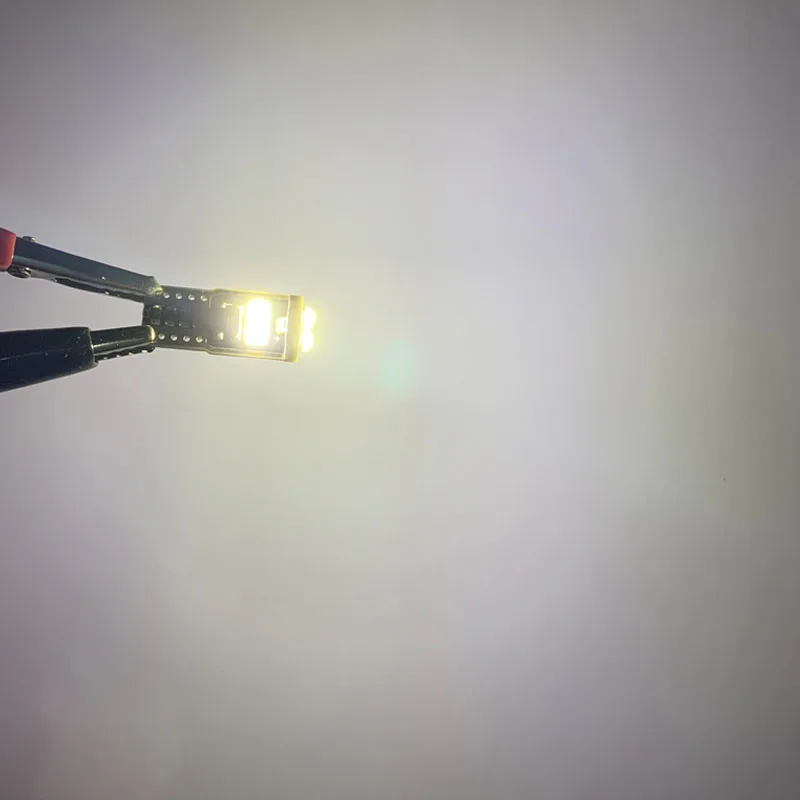 100 шт. T10 canbus 1 68 Вт 6 SMD 3030 выпуклый светодиод W5W 0 14A Стайлинг автомобиля Авто