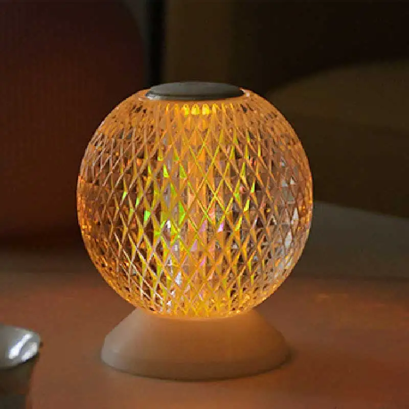 

Modern Italy Kartell Diamond Acrylic Table Lamp USB Rechargeable Bar Lamp Portable Touch Sensor Bedroom High-end Lamps