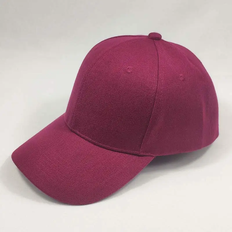 wine red Для мужчин Для женщин 6 Панель плотная Бейсбол Кепки регулируемый Solid Twill Шапки оранжевого цвета — красный, синий, черный коричневый, серый - Цвет: wine red
