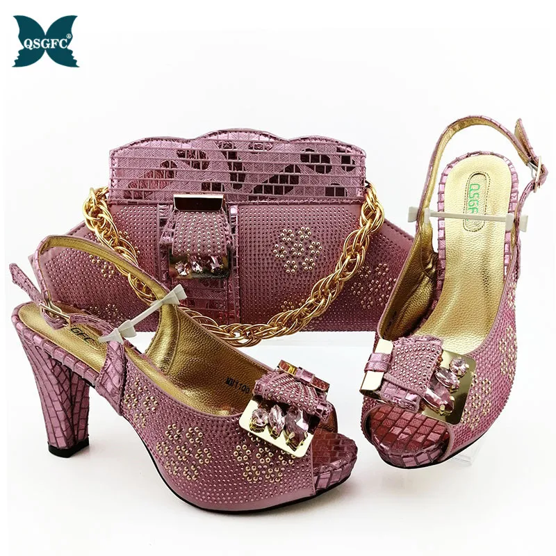 Ins/Новые модные комплекты из туфель и сумочки Итальянские Дизайнерские Сумочки