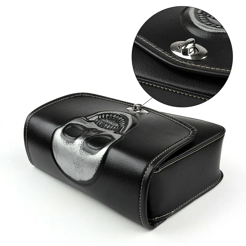 DERI 1 шт. черная сумка седло из искусственной кожи с черепом правой стороны