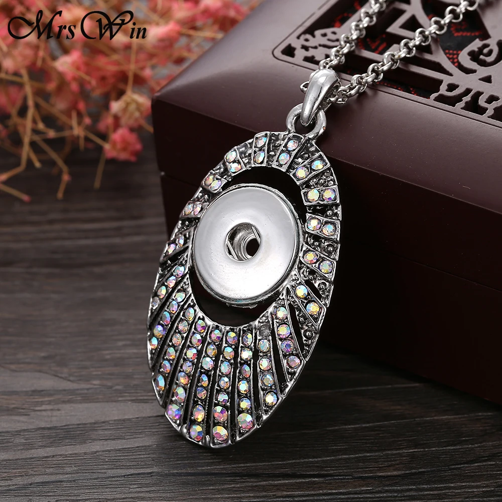Новые ювелирные изделия высокого качества Стразы Лебедь Кнопка Ожерелье для