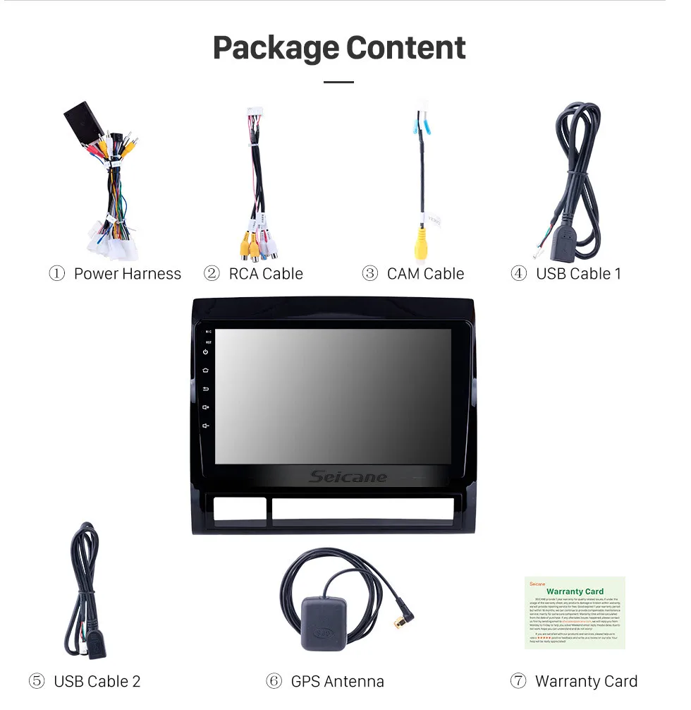 Seicane Android 9,0 gps навигация 9 дюймов стерео для 2005-2013 TOYOTA TACOMA/HILUX(Американская версия) левый руль автомобиля