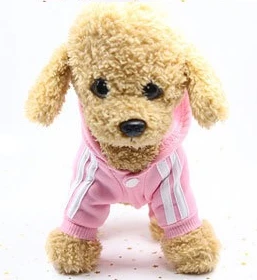 Pink Зимняя Теплая Одежда для питомцев, костюмы с героями мультфильмов, спортивная куртка, одежда с капюшоном для маленьких собак, чихуахуа, йоркширского терьера GGC41 - Цвет: Pink