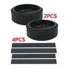 6 шт.лот 2 шт. колеса и 4 шт. оболочка для шин для IRobot Braava 380T 320 321 для Mint Plus 5200C для уборки роботов Запчасти Аксессуары