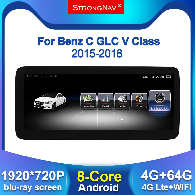 4G Lte 12 5 ''IPS экран 4 + 64G Android автомобильное радио GPS навигатор плеер для Mercedes Benz GLC C