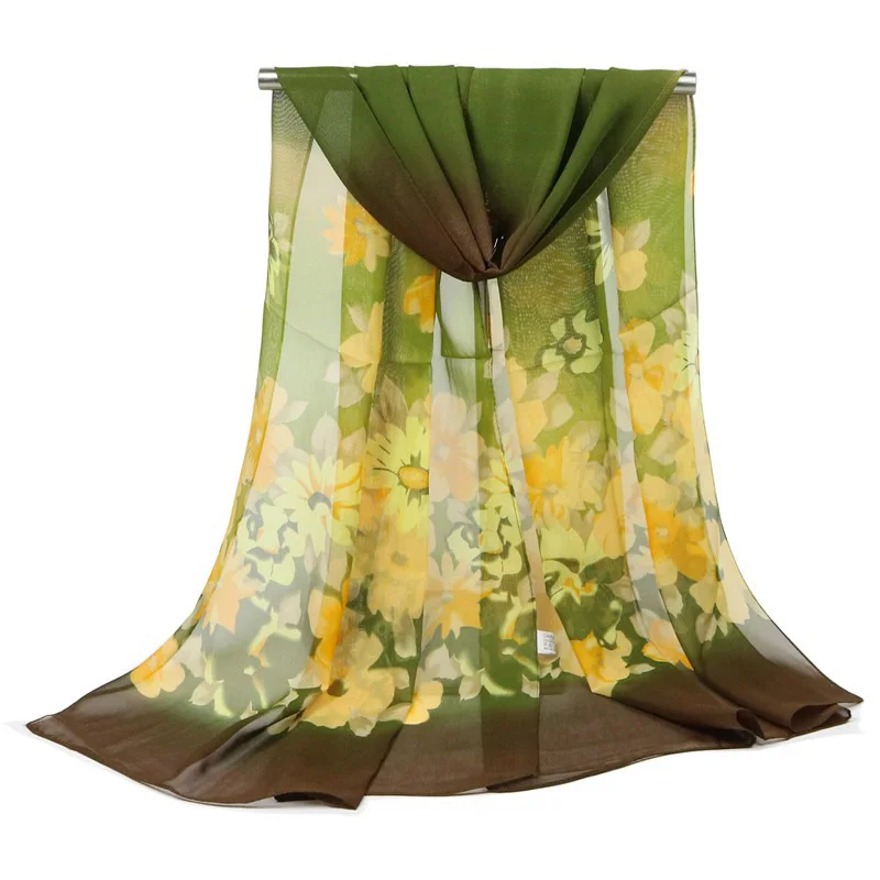 

2020 новый цветочный дышащий шифоновый шарф Шелковый квадратный хиджаб крутой шарф женский платок женские шарфы для волос bufanda mujer